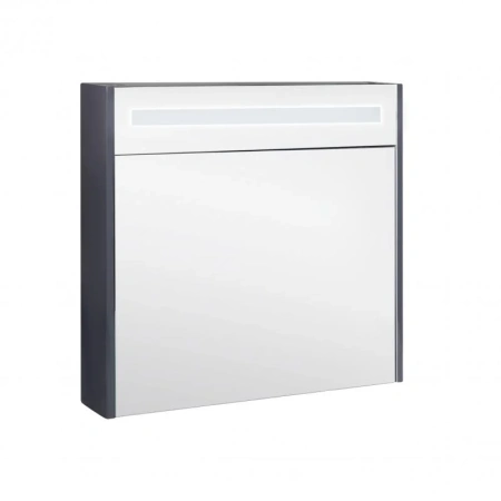 Дзеркальна шафа підвісна Qtap 800х730х145 Robin Graphite з LED-підсвічуванням