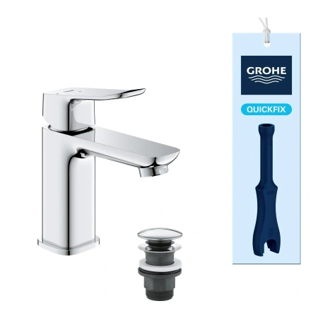Фото Змішувач для раковини Grohe QuickFix Dice ES S-Size з донним клапаном