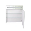 Дзеркальна шафа підвісна Qtap Robin 700х730х145 White з LED-підсвічуванням