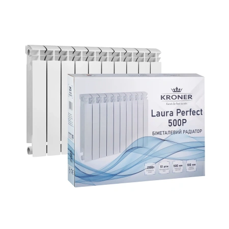 Фото Радіатор біметалевий Kroner Laura Perfect 500P 500х80х100