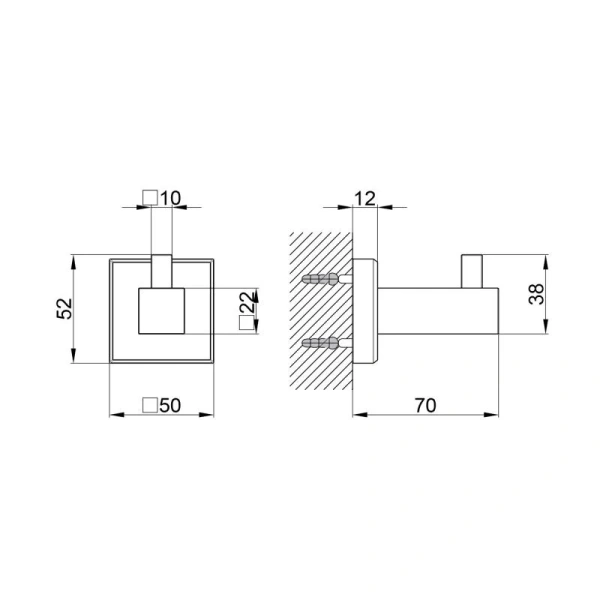 Гачок у ванну Qtap Háček