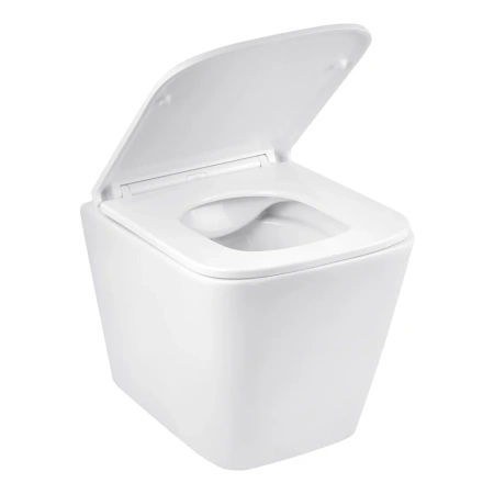 Унітаз підвісний безобідковий Kroner Eifel WHI493436 RIMLESS з сидінням Slim Duroplast / Soft-close