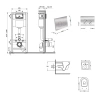 Готове рішення Qtap для ванної кімнати: підвісний унітаз Swan Ultra Quiet 520x360x320 + комплект інсталяції Nest 4 в 1 (кругла клавіша Chrome)
