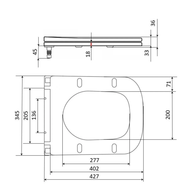 Сидіння для унітаза Qtap Tern 420х340х35 мм, Matt Black, з мікроліфтом, Slim Duroplast, Quick Release
