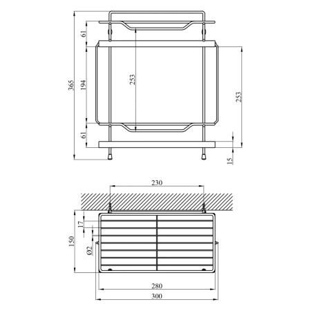 Полиця для ванної кімнати Kroner KRM Rizze - ACC330-2