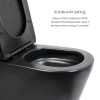 Комплект 2 в 1: підлоговий унітаз Qtap Scorpio Matt Black + набір гігієнічного душу Lidz Aria Black