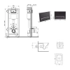 Готове рішення Qtap для ванної кімнати: підвісний унітаз Crow Ultra Quiet 520x360x290 + комплект інсталяції Nest 4 в 1 (лінійна клавіша Matt Black)