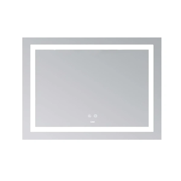 Дзеркало Lidz Kubis (KU1) 900х700 з LED-підсвічуванням Touch, з антизапотіванням, з регулюванням яскравості