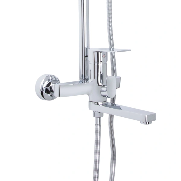 Душова система універсальна Qtap Aries на три споживача (з виливом) хром