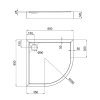 Фото Душовий піддон Qtap Robin 80x80x12 см + сифон