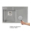 Фото Набір 3 в 1 Qtap кухонна мийка 78*50L 3.0/1.2 мм Satin + сушарка + дозатор для миючого засобу