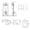 Готове рішення Qtap для ванної кімнати: підвісний унітаз Tern Ultra Quiet 525x345x360 + комплект інсталяції Nest 4 в 1 (квадратна клавіша Satin)
