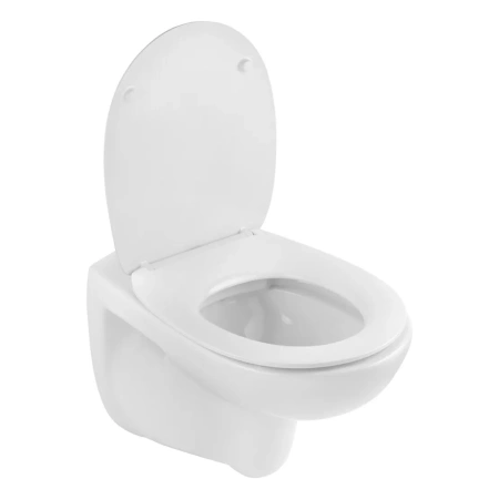 Унітаз підвісний безобідковий Kroner Oker WHI533536 RIMLESS з сидінням