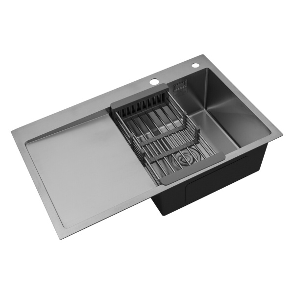 Кухонна мийка крило ліворуч Kroner KRP Gebürstet - 7849RHM (3.0/1.0 мм)