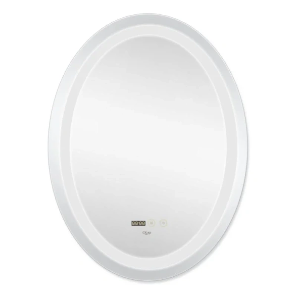 Дзеркало настінне овальне LED Qtap Mideya з антизапітнінням 600х800