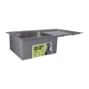Фото Кухонна мийка з нержавіючої сталі Lidz 78*49R крило праворуч 3,0/1,0 мм Brushed Steel