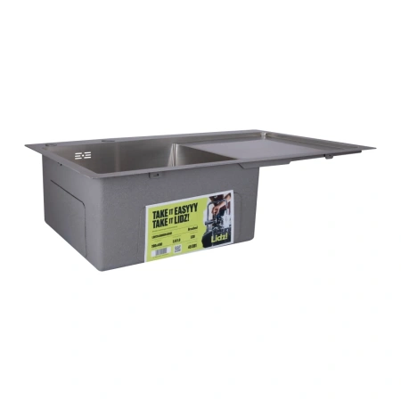 Фото Кухонна мийка з нержавіючої сталі Lidz 78*49R крило праворуч 3,0/1,0 мм Brushed Steel