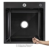 Фото Мийка для кухні інтегрована Lidz Handmade Decor Black PVD Honeycomb 2,5/0,5 мм