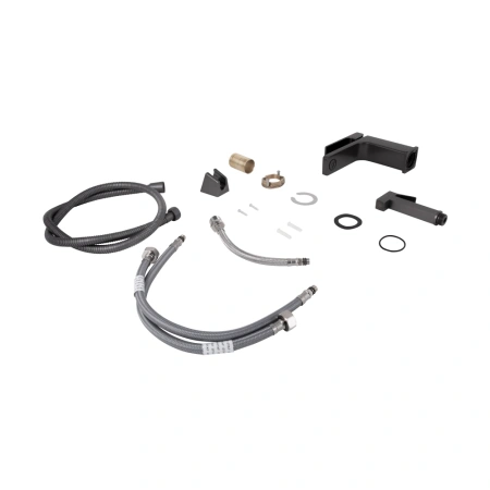 Змішувач для раковини з гігієнічним душем у кольорі збройна сталь Qtap Gemini