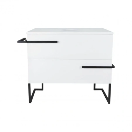 Тумба підлогова Qtap Taurus 800х616х437 White/Whitish oak зі стільницею