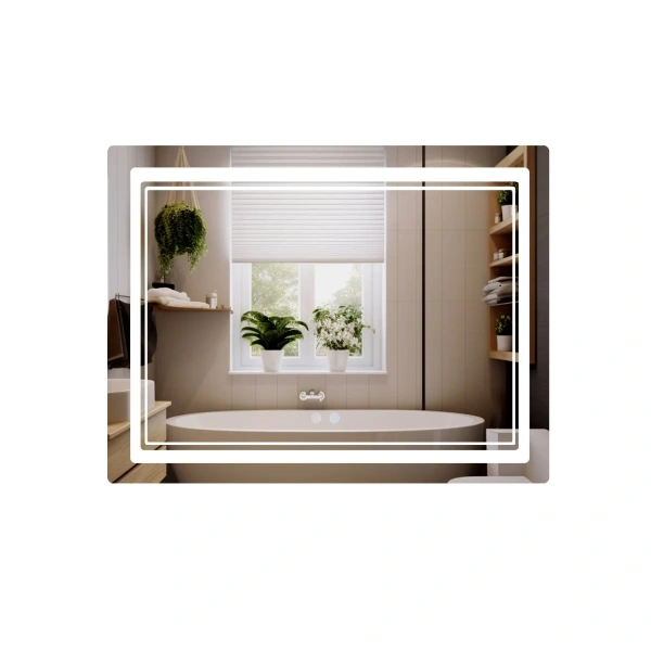 Дзеркало Qtap Cardinal (CA2) 1000х800 з LED-підсвічуванням Touch, з антизапотіванням, з димером, рег. темп. кольору (3000-6500K)