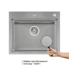 Фото Набір 3 в 1 Qtap кухонна мийка 60*50 3.0/1.2 мм Satin + сушарка + дозатор для миючого засобу