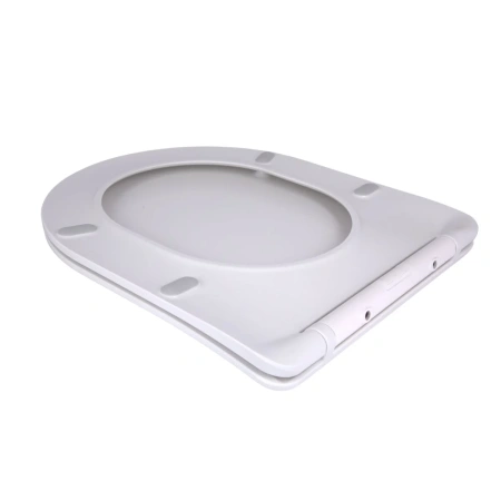 Сидіння для унітаза підлогового (Dove) 425×363×30 мм, White, з мікроліфтом, Slim Duroplast, Quick Release Qtap