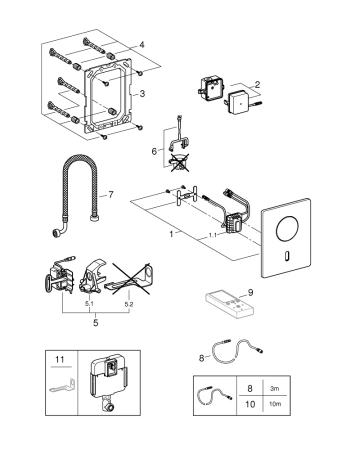 Клавіша змиву GROHE TECTRON SKATE