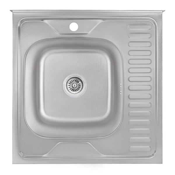 Кухонна мийка Lidz 6060-L Decor 0,6 мм
