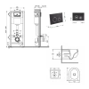 Готове рішення Qtap для ванної кімнати: підвісний унітаз Taurus Ultra Quiet 515×360×350 + комплект інсталяції Nest 4 в 1 (кругла клавіша Matt Black)